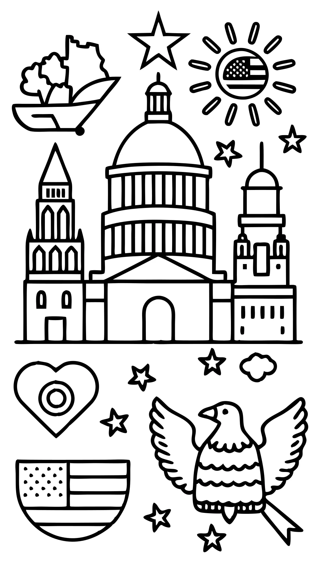 united states coloring page